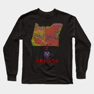 I Love Oregon Long Sleeve T-Shirt